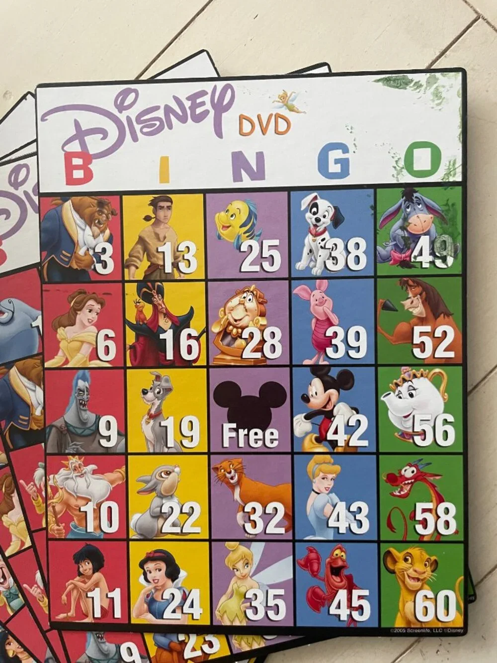 Disney DVD Bingo Game COMPLETE ScreenLife 2005 Mickey Minnie Mouse Scene It Case